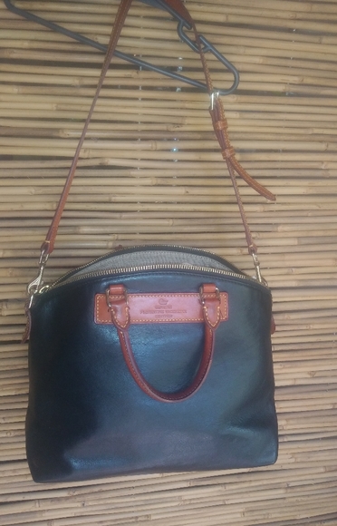 Dooney & Bourke Handbags - Dooney & Bourke Leather Shoulder Bag in Black Tan